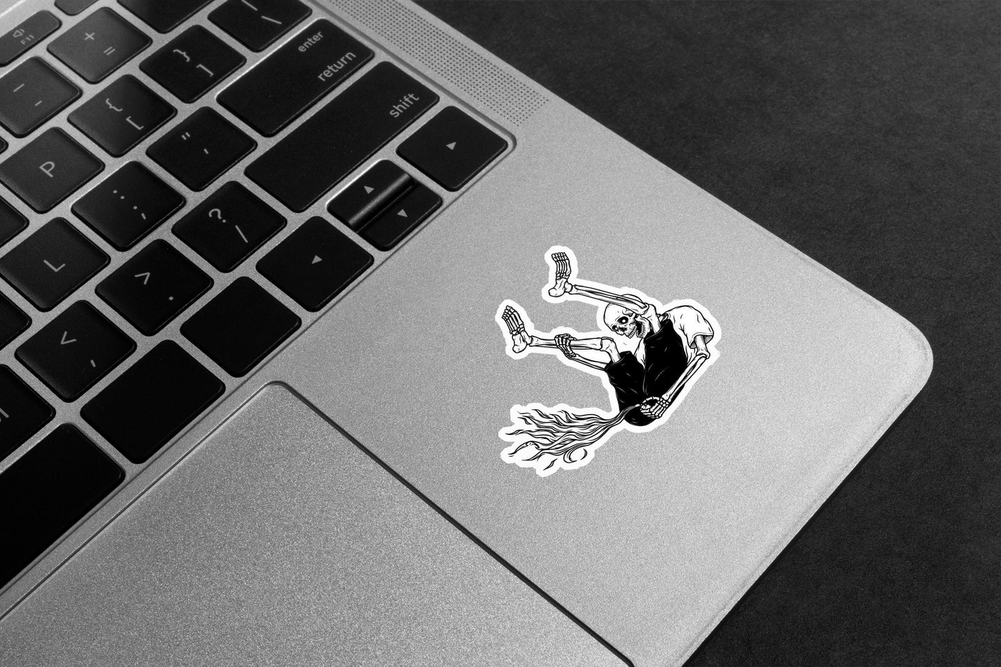 Fiery Farting Skeleton Premium Vinyl Stickers