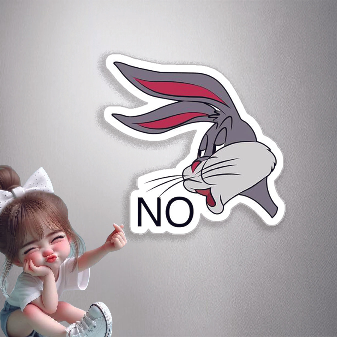 Bugs Bunny No Premium Vinyl Stickers