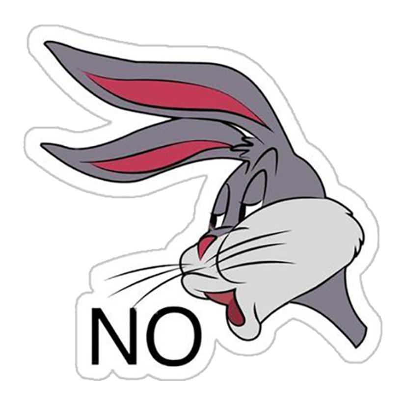 Bugs Bunny No Premium Vinyl Stickers