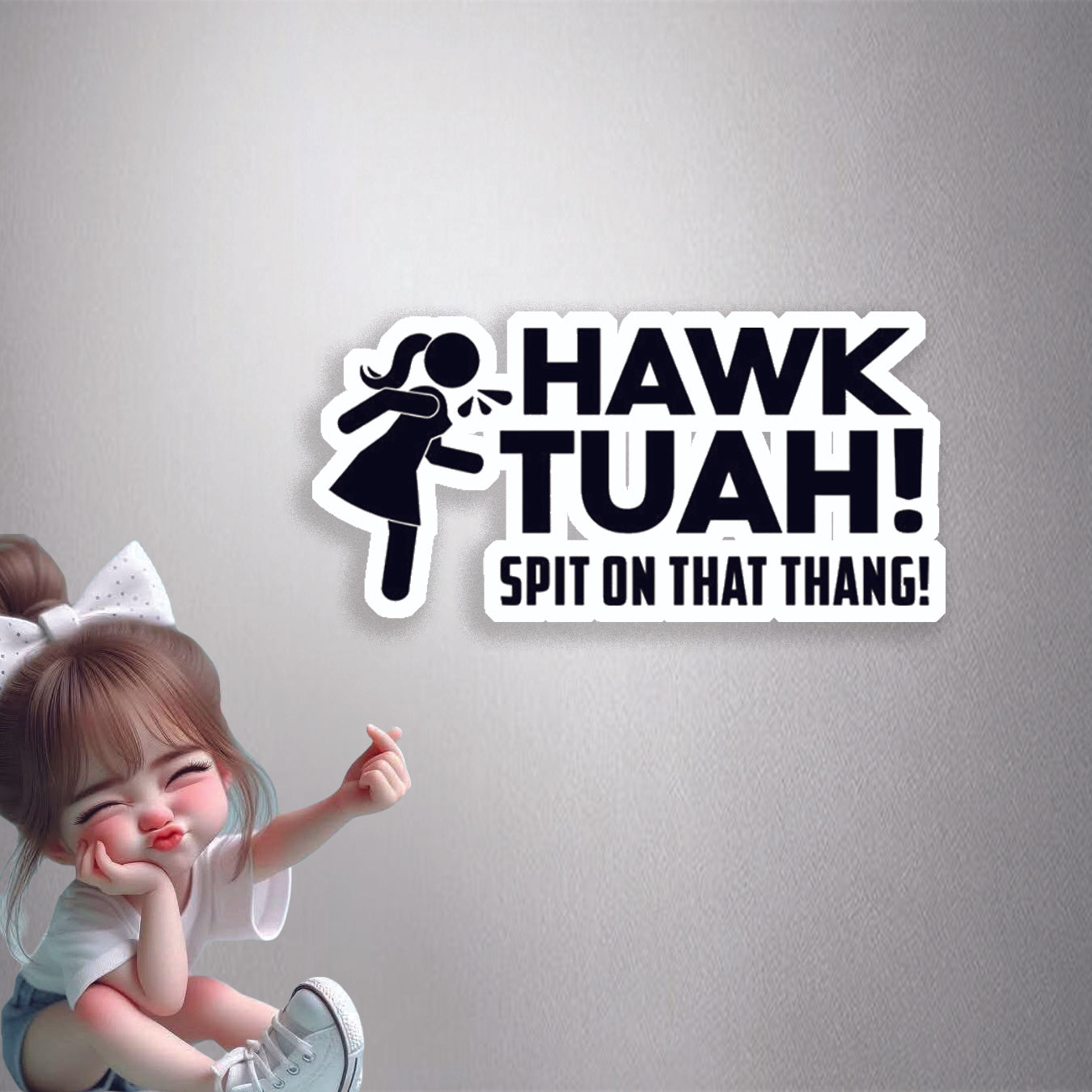 Hawk Tuah Spit Figure Premium Vinyl Stickers