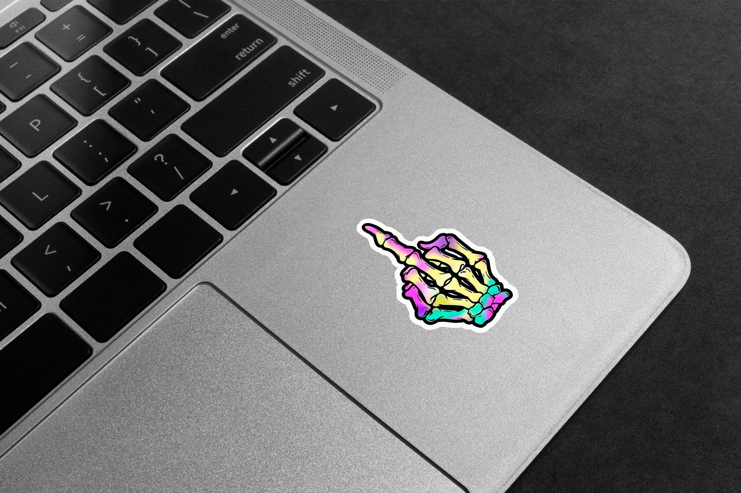 Colorful Skeleton Finger Premium Vinyl Stickers
