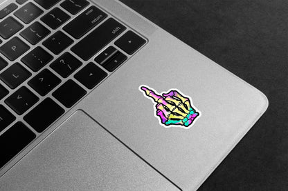 Colorful Skeleton Finger Premium Vinyl Stickers