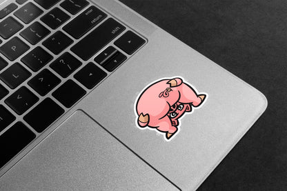 Mischievous Piggy Butt Premium Vinyl Stickers