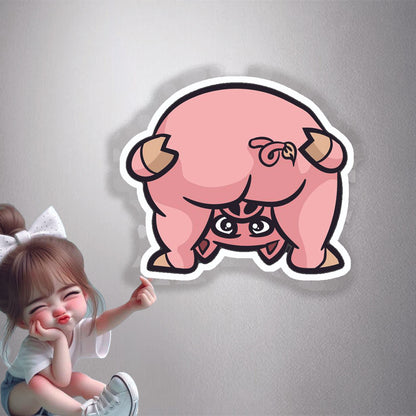 Mischievous Piggy Butt Premium Vinyl Stickers