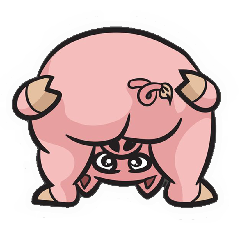 Mischievous Piggy Butt Premium Vinyl Stickers