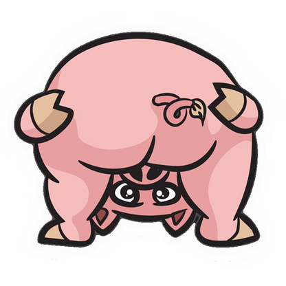 Mischievous Piggy Butt Premium Vinyl Stickers