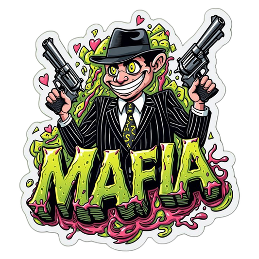 Cartoon Mafia Boss Premium Vinyl Stickers