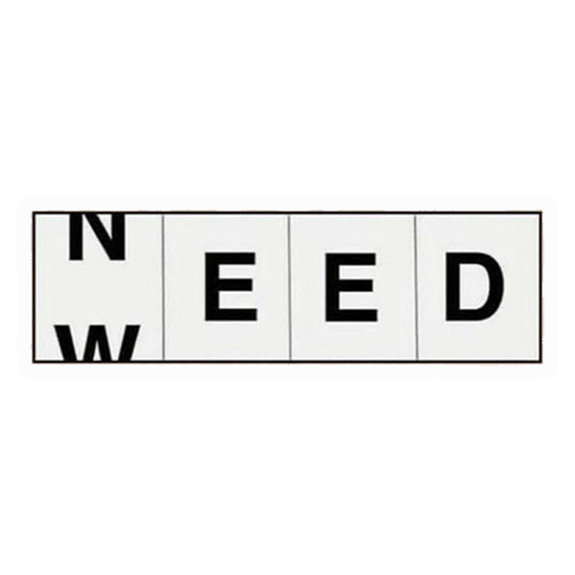 Fragmented Need Word Premium Vinyl Stickers