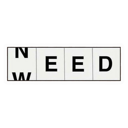 Fragmented Need Word Premium Vinyl Stickers