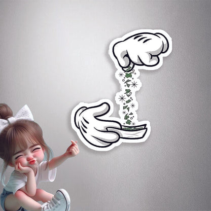 Cartoon Hands Rolling Premium Vinyl Stickers