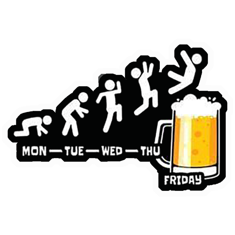 Week To Friday Beer Premium Vinyl Stickers