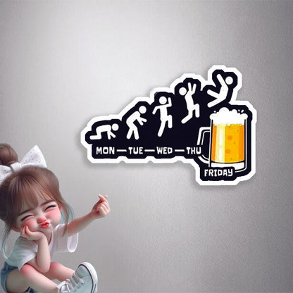 Week To Friday Beer Premium Vinyl Stickers