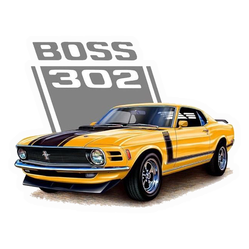 Mustang Boss 302 Car Premium Vinyl Stickers