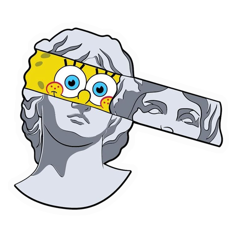Spongebob Statue Pop Art Premium Vinyl Stickers