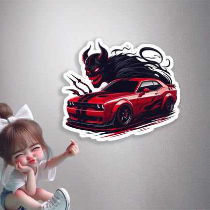 Demon Muscle Car Premium Vinyl Stickers