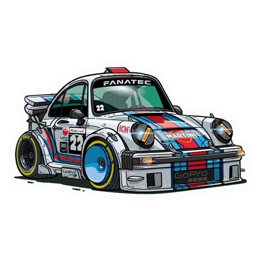 Martini Porsche Race Premium Vinyl Stickers