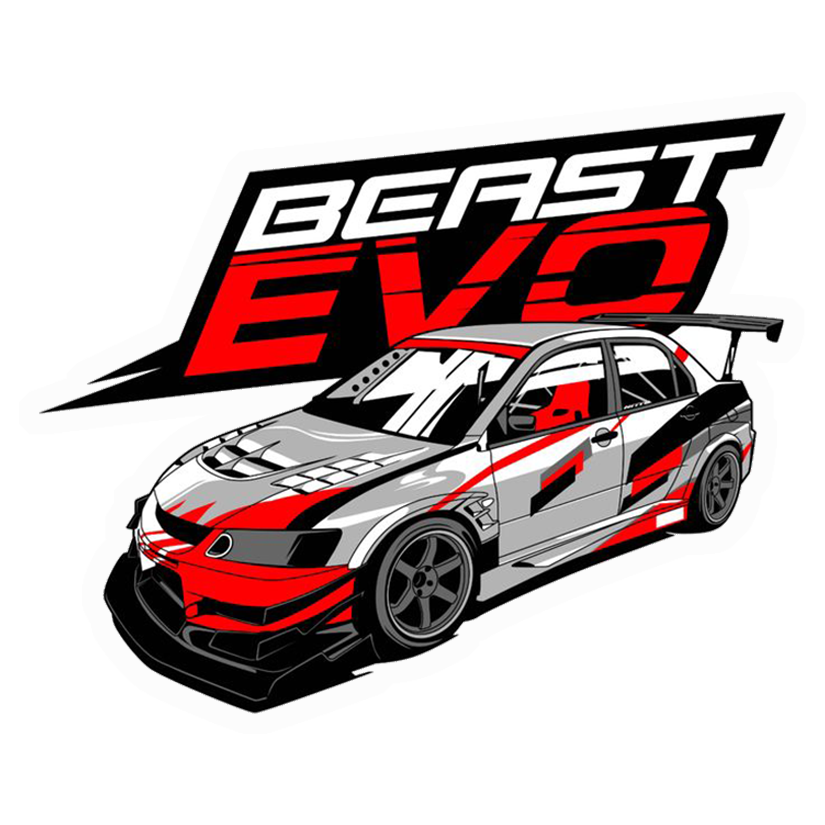 Beast EVO Rally Car Premium Vinyl Stickers
