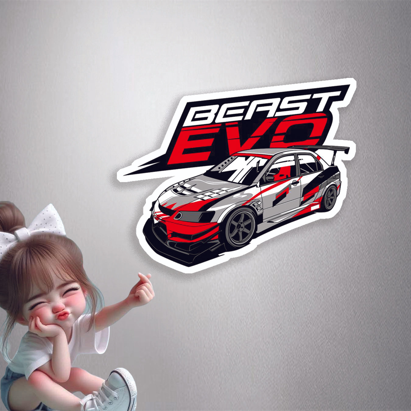 Beast EVO Rally Car Premium Vinyl Stickers