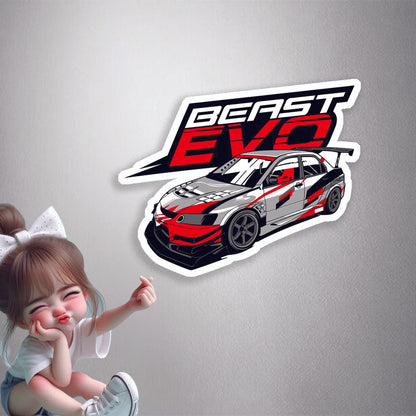 Beast EVO Rally Car Premium Vinyl Stickers