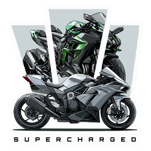 Supercharged Ninja Bikes Premium Vinyl Stickers
