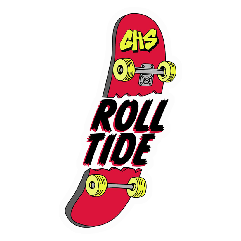 Roll Tide Skateboard Premium Vinyl Stickers