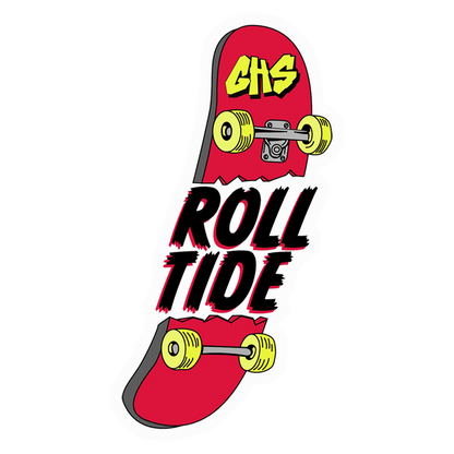 Roll Tide Skateboard Premium Vinyl Stickers