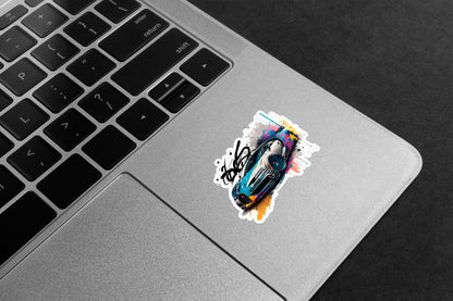 Bugatti Splash Art Premium Vinyl Stickers