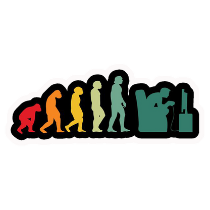 Gamer Evolution Humour Premium Vinyl Stickers