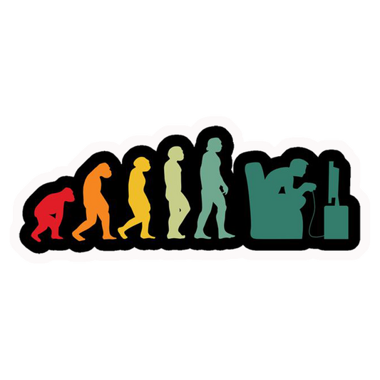 Gamer Evolution Humour Premium Vinyl Stickers