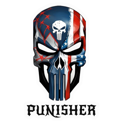 Punisher USA Skull Premium Vinyl Stickers
