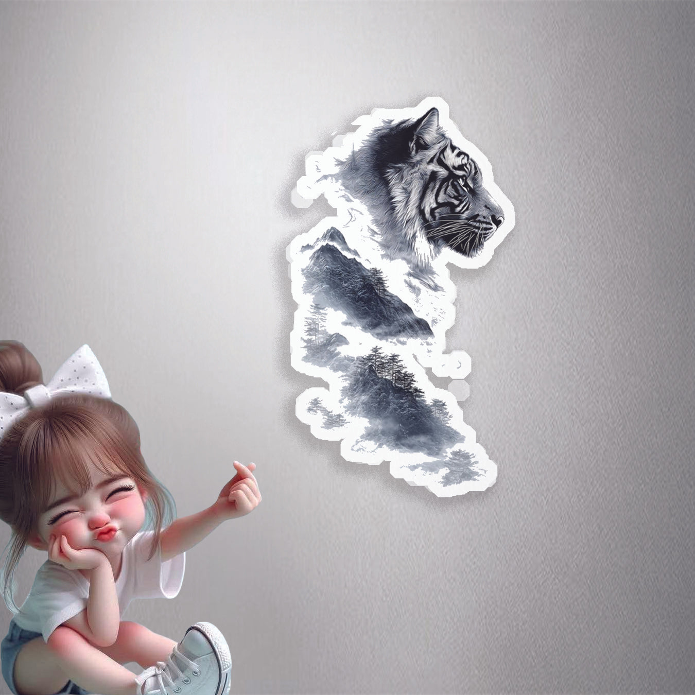 Misty Mountain Tiger Premium Vinyl Stickers