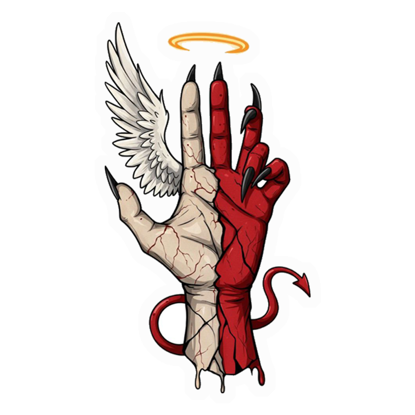 Angel Devil Balance Premium Vinyl Stickers