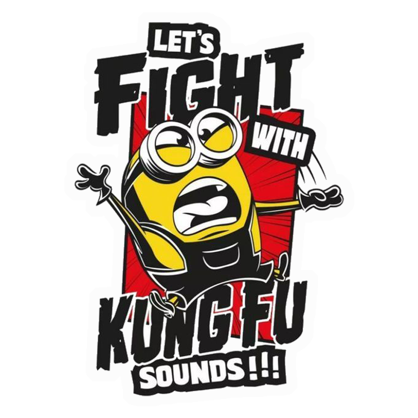 Minion Kung Fu Sounds Premium Vinyl Stickers