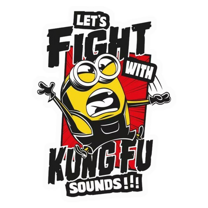 Minion Kung Fu Sounds Premium Vinyl Stickers