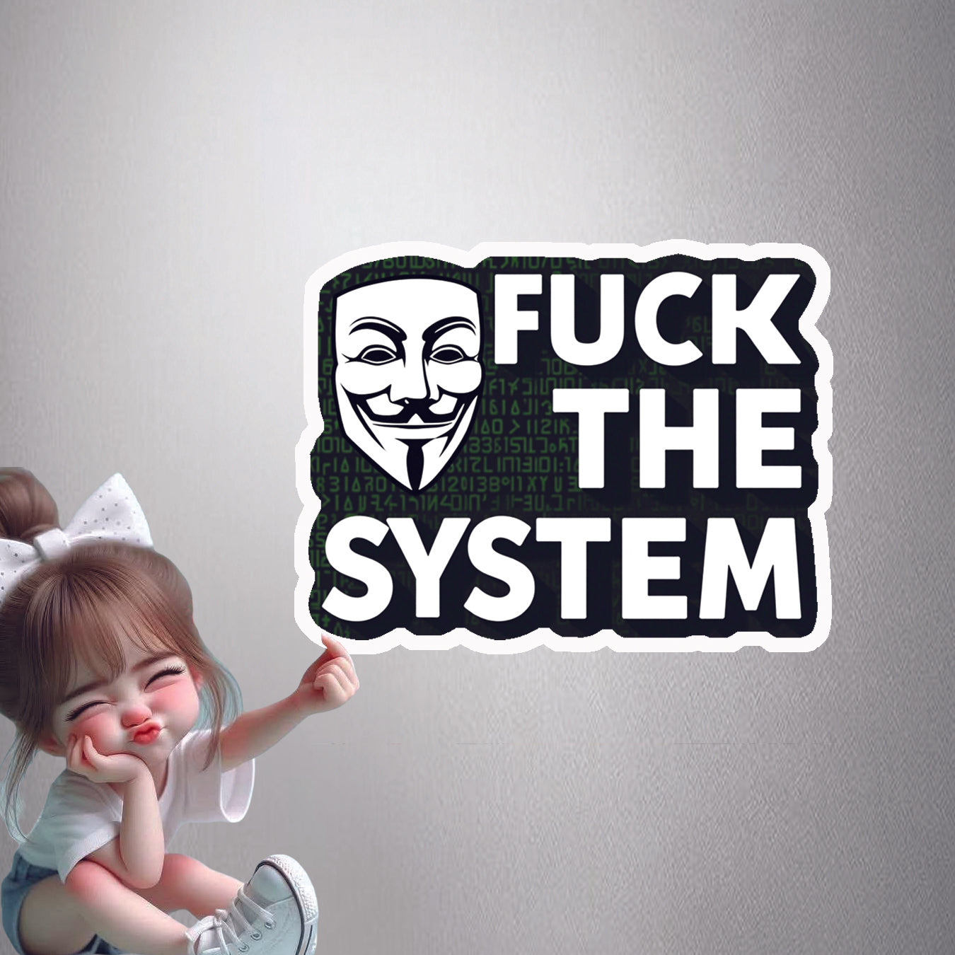 Anonymous Rebel Premium Vinyl Stickers