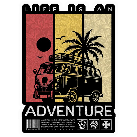 Life Is Adventure Van Premium Vinyl Stickers