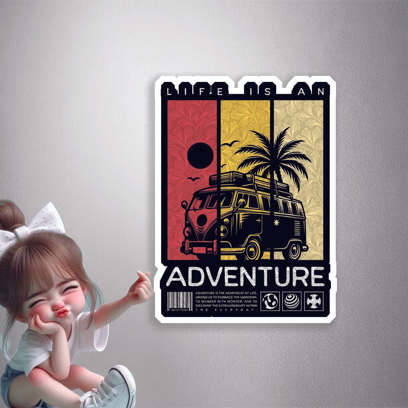 Life Is Adventure Van Premium Vinyl Stickers