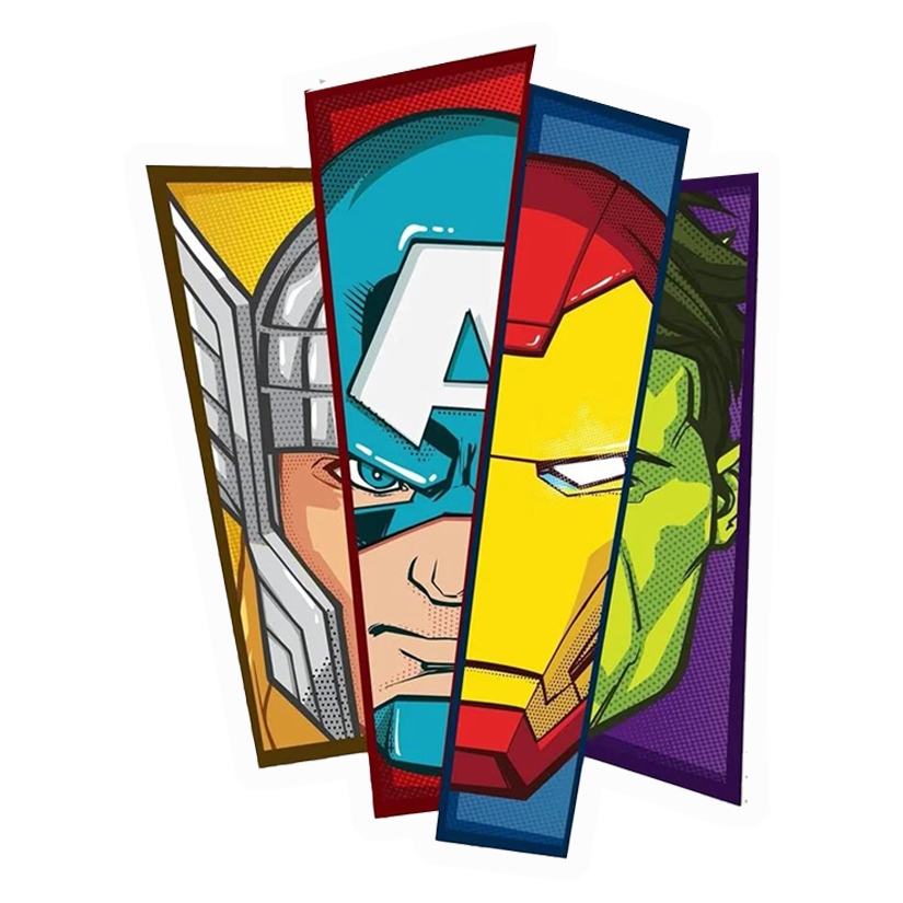Avengers Faces Collage Premium Vinyl Stickers