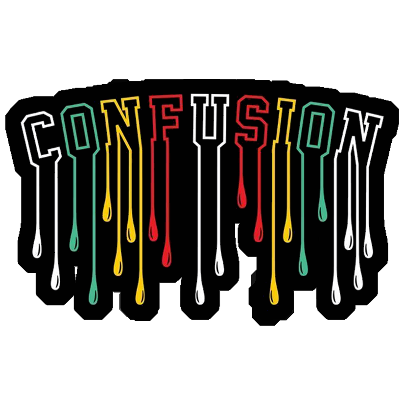 Confusion Drip Style Premium Vinyl Stickers