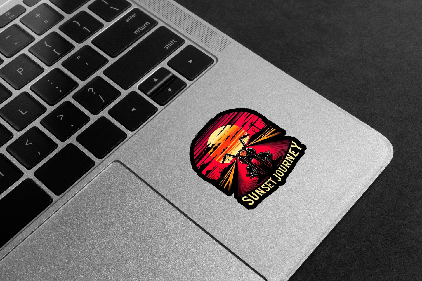 Sunset Journey Motorcycle Premium Vinyl Stickers