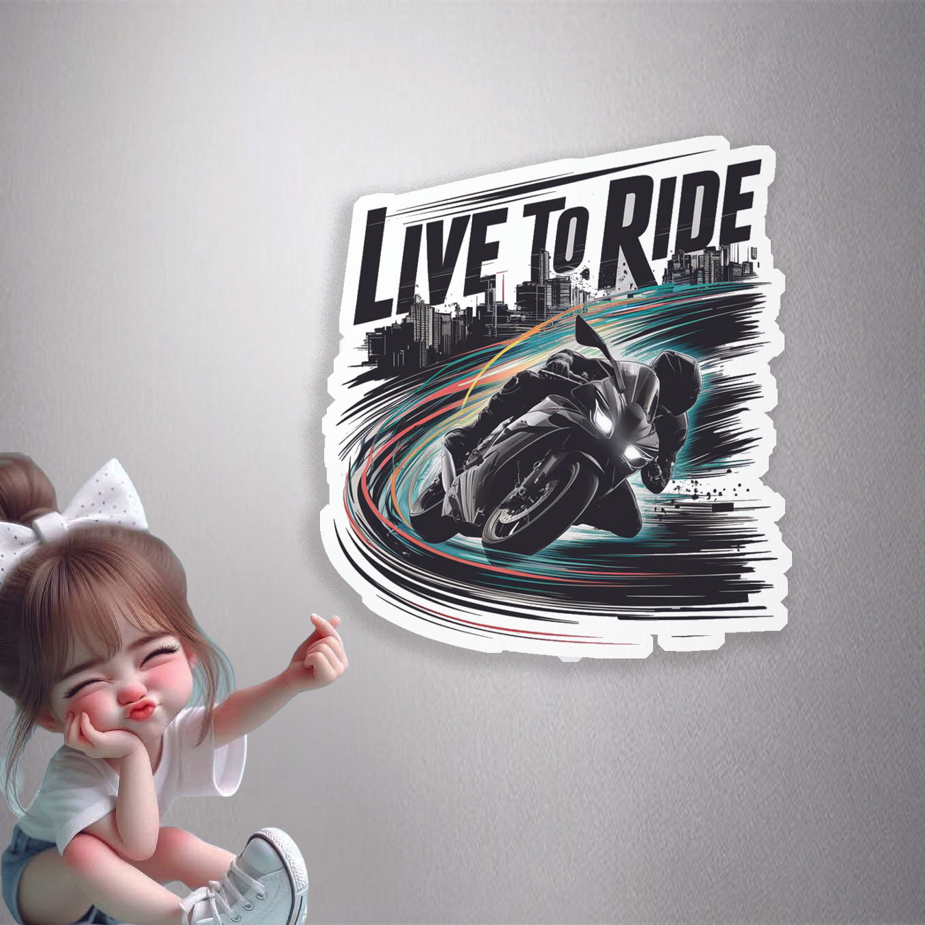 Live To Ride City Premium Vinyl Stickers