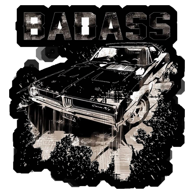 Badass Muscle Car Premium Vinyl Stickers