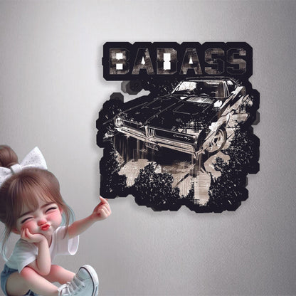 Badass Muscle Car Premium Vinyl Stickers