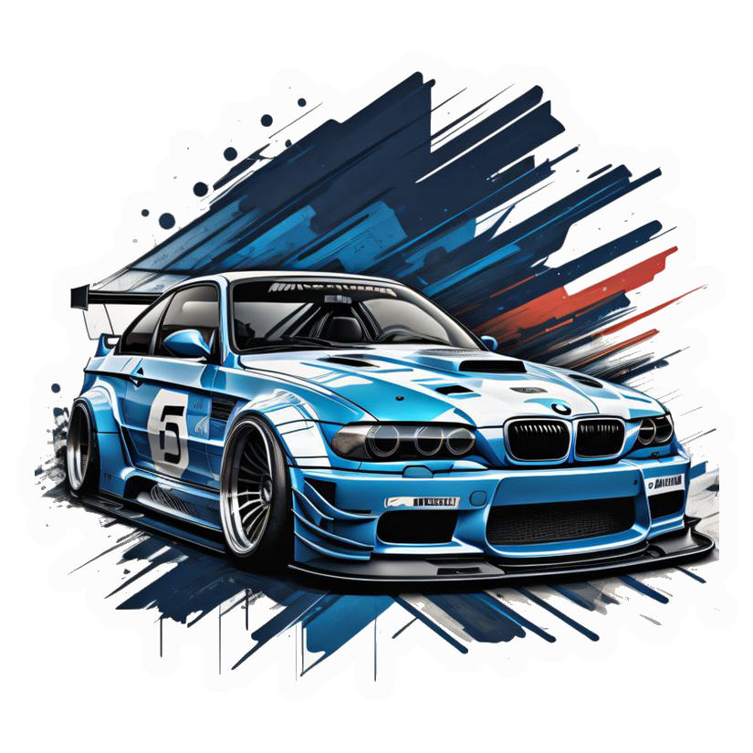 BMW M3 Race Art Premium Vinyl Stickers