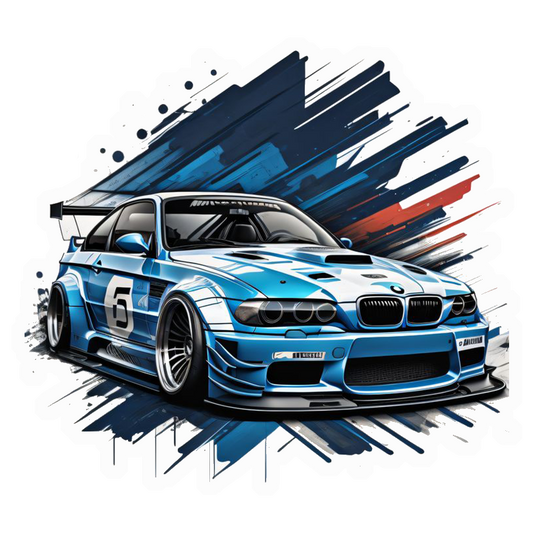 BMW M3 Race Art Premium Vinyl Stickers