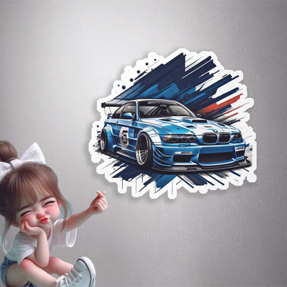 BMW M3 Race Art Premium Vinyl Stickers