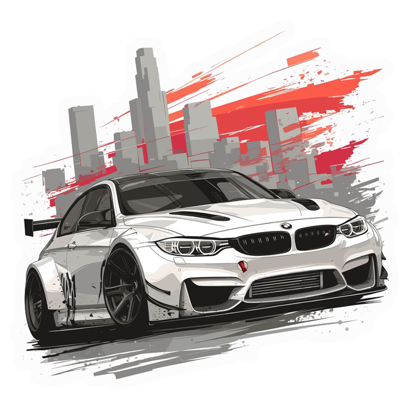 BMW M4 City Racer Premium Vinyl Stickers