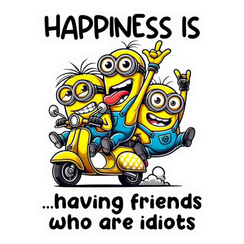 Minions Idiot Friends Premium Vinyl Stickers
