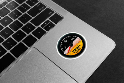 Beer Level Gauge Premium Vinyl Stickers