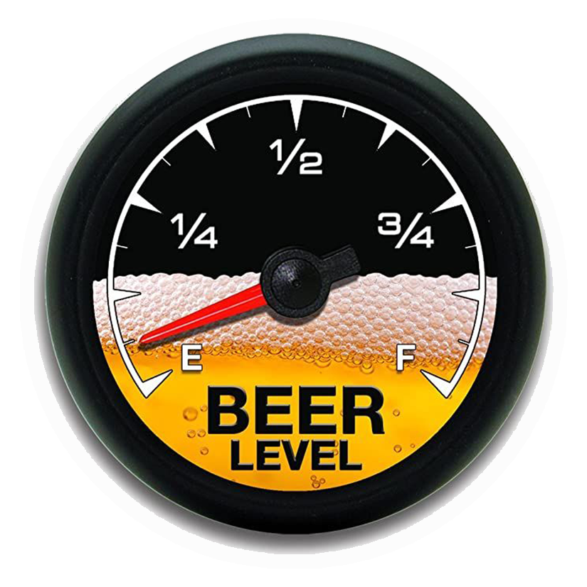 Beer Level Gauge Premium Vinyl Stickers